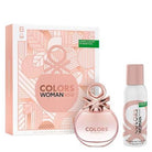 Benetton Colors Rose Set EDT 80ml + Deodorant 150ml For Women (8433982024740)