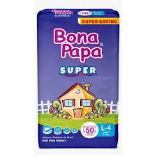 Bona Papa Super Baby Diaper Size 4 Pack 50 Pcs