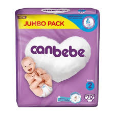 Canbebe Baby Diaper Mini Size 2 Jumbo Pack 70 Pcs