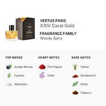 Vertus XXIV Carat Gold Eau De Parfum Unisex 100ml (3612345679222)