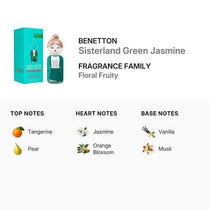 Benetton Sisterland Green Jasmine Eau De Toilette for Women 80ml (8433982018718)