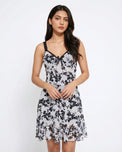 Sajiero Babydoll Lingerie  - Ivory Noir