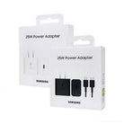 Original Samsung 25W Super Fast Charging Wall Charger & USB-C to USB-C Data Cable | Genuine Adaptive Fast Charge Travel Adapter Type C PD Power Delivery