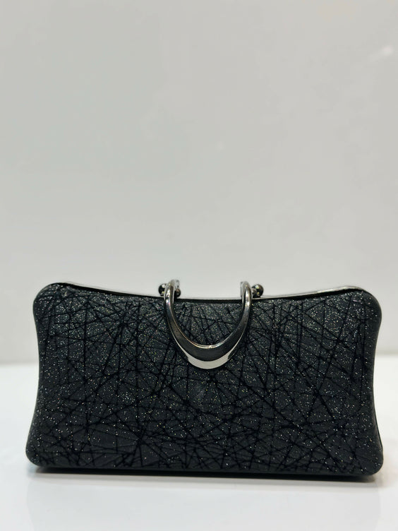 Glittery Hard Case Clutch Bag for Women - Elegant Party & Evening Purse