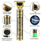 Professional Vintage T9 Hair Trimmer – Engraved Dragon Zero-Gapped