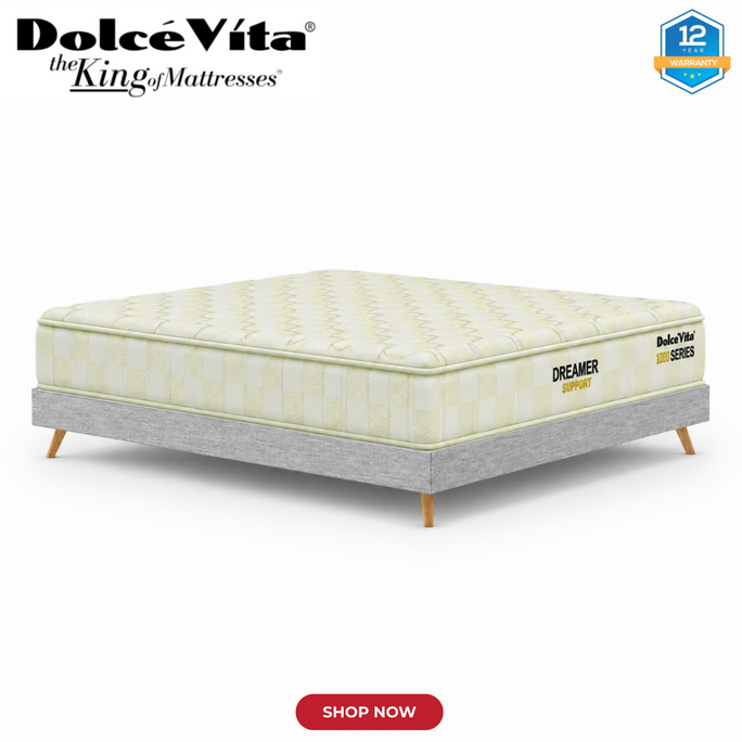Dolce Vita Dreamer 1000 Pocket Spring Mattress Support | 12 Years Brand Warranty