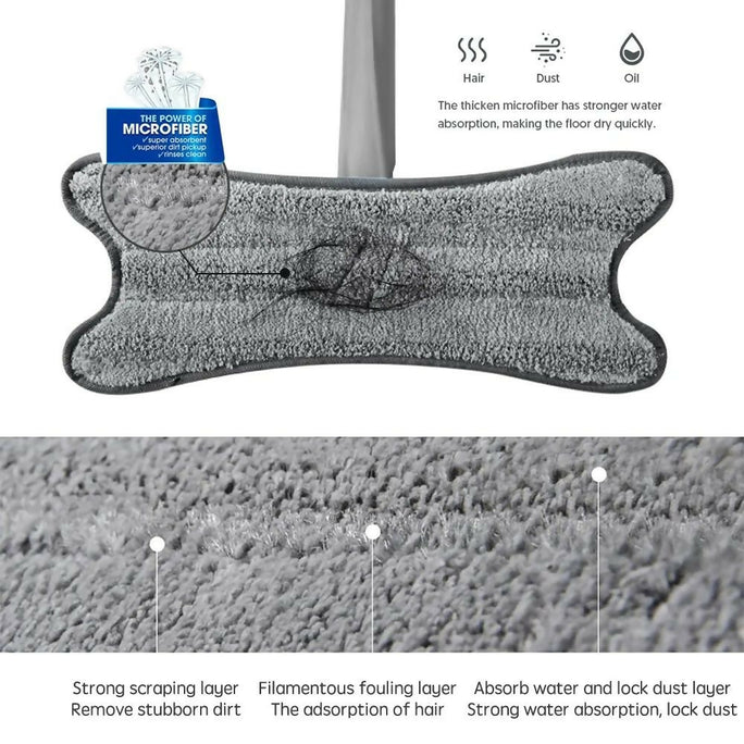 Twist Mop, X Shape Microfiber Mop, Floor Clean Mop Twist Mop With 360 Rotating Head, Dust Mop