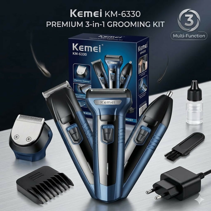 Original Kemei KM-6332 Professional 3-in-1 Grooming Kit