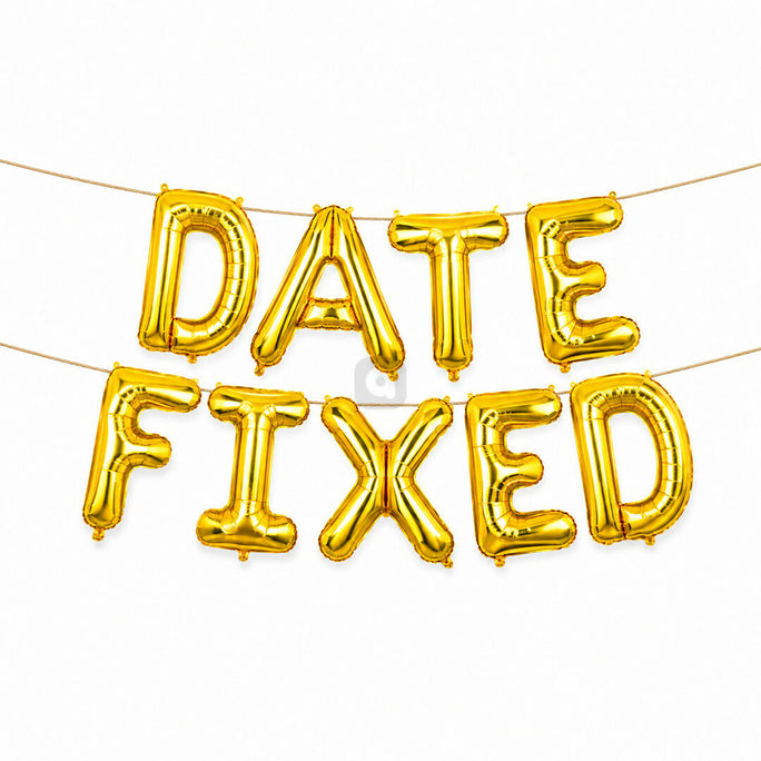 Date Fixed Foil Letter Balloon Banner