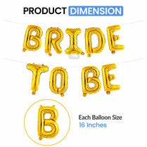 Bride To Be Foil Letter Balloon Set