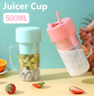 500ml Portable Juicer With Straw USB Electric Stainless Steel Fruit Juicer Cup Extractor Blender Juice Maker Machine For Kitchen