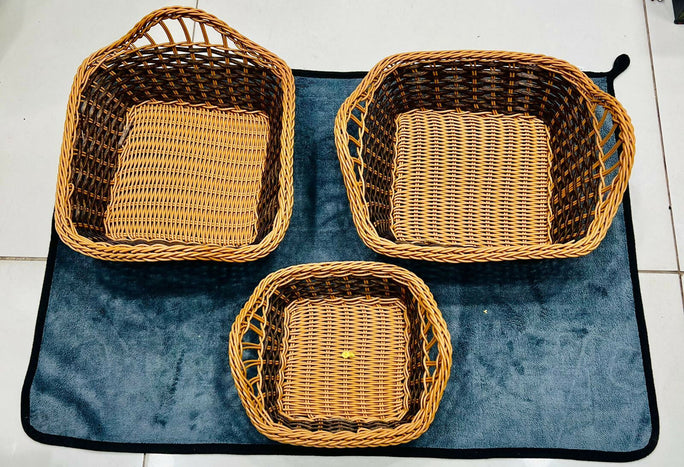 1 PCS(MEDIUM) NYLONE CANE MATERIAL FOOD SERVING BREAD BASKET / NAAN BASKET