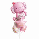 Pink Elephant Happy Birthday Foil Balloon Bouquet