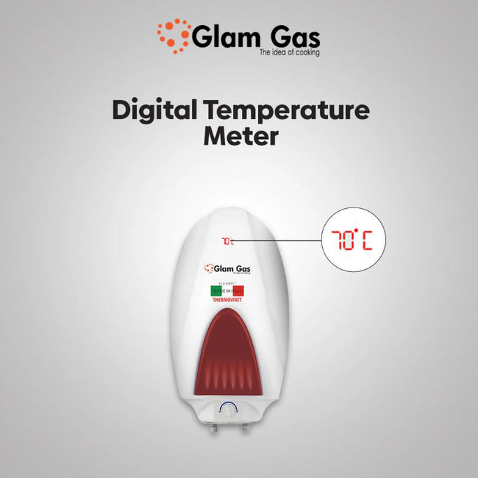 Glam Gas Semi-35 Semi-Instant Water Heater 35 Liter Capacity With Official Warranty