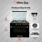 Glam Gas Cooking Range Hybrid 34 With Official Warranty