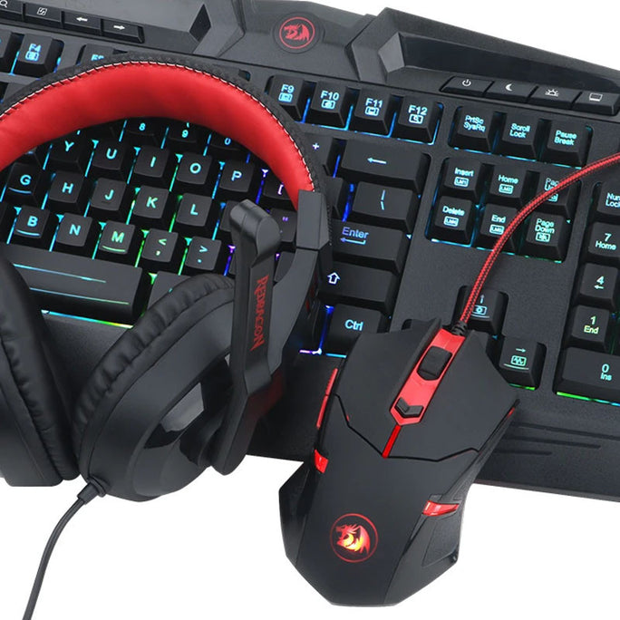 Redragon S101-BA-2 RGB 4-in-1 Gaming Combo Set (Keyboard + Mouse + Headset + Mouse Pad)