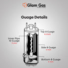Glam Gas Hybrid Water Heater (Electric + Gas) - 50 Gallon (8x8) Steel With Official Warrnaty