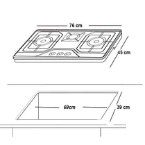 Glam Gas Flora Built In Hobs Silver With Official Warranty