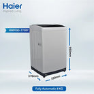 Haier HWM 80-1708Y 8Kg Top Load Fully Automatic Washing Machine With Official Warranty