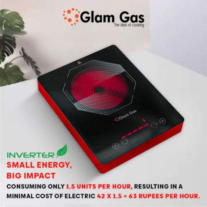 Glam Gas I/C Hot Glow-912 Infrared Ceramic Cooker With Official Warranty