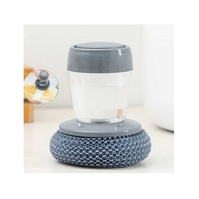 Kitchen Soap Dispensing Push Type Palm Brush