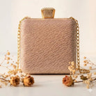 Milli Legacy BC-049 Lux Rose Gold Textured Clutch For Women