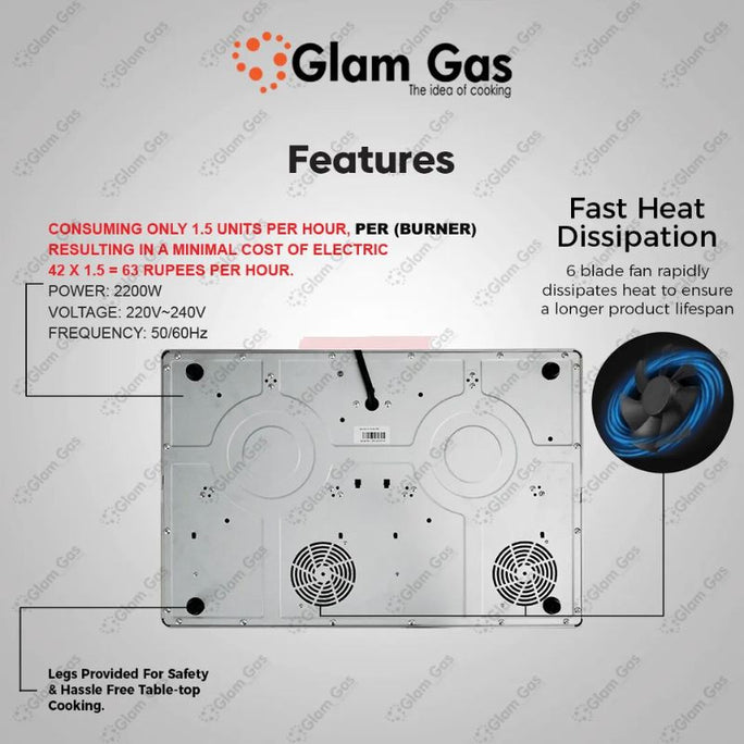 Glam Gas Hot Glow-920 Infrared Ceramic Cooker With Official Warranty