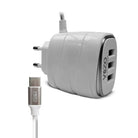 Vizo V16 Triple Port 18W  Fast Charger With Built-In Cable
