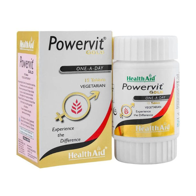 Health Aid Power Vit Gold Tablets (15 Tablets)