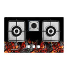 Glam Gas Fire Stone Square Built In Hobs With Glass Body With Official Warranty