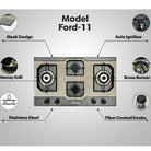 Glam Gas Ford-11 Built In Hob With Official Warranty