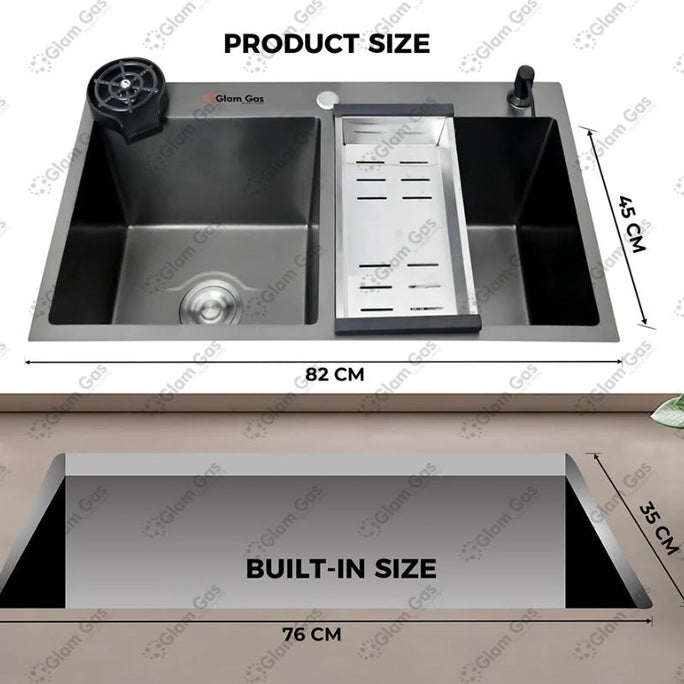 Glam Gas Life Style-57 Texture BK Built In Sink