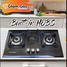 Glam Gas Black Berry Built In Hob With Official Warranty