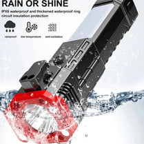5 in 1 Multipurpose Rechargeable LED Torch Flashlight Light With Emergency Tool / With Window Breaker