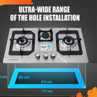Glam Gas Flora Built In Hobs Silver With Official Warranty