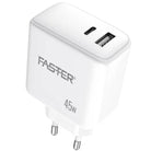 Faster PD-45W Dual Port  Super Fast Charging Wall Charger