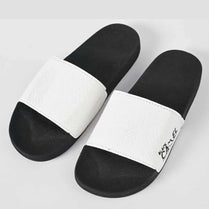 Black Camel Cobra Texture Slide Slipper For Men