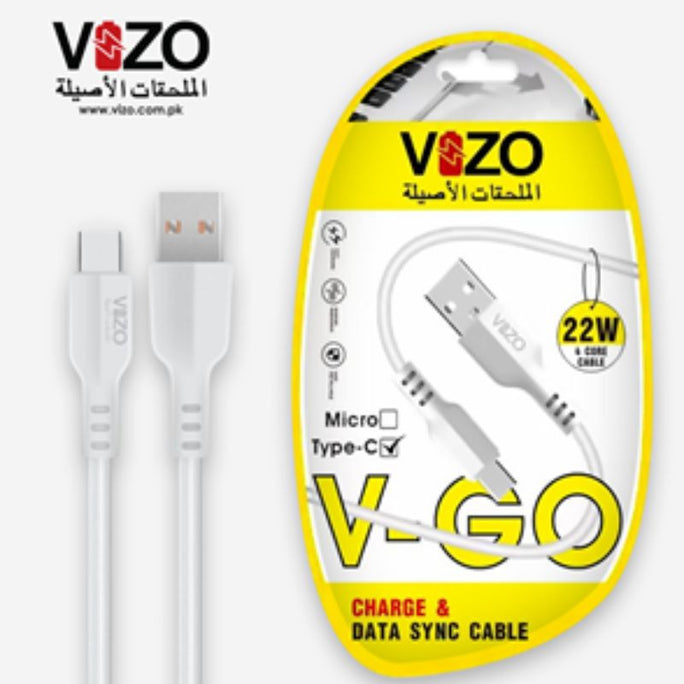 Vizo V Go 22W Fast Charging Type-C Data Cable