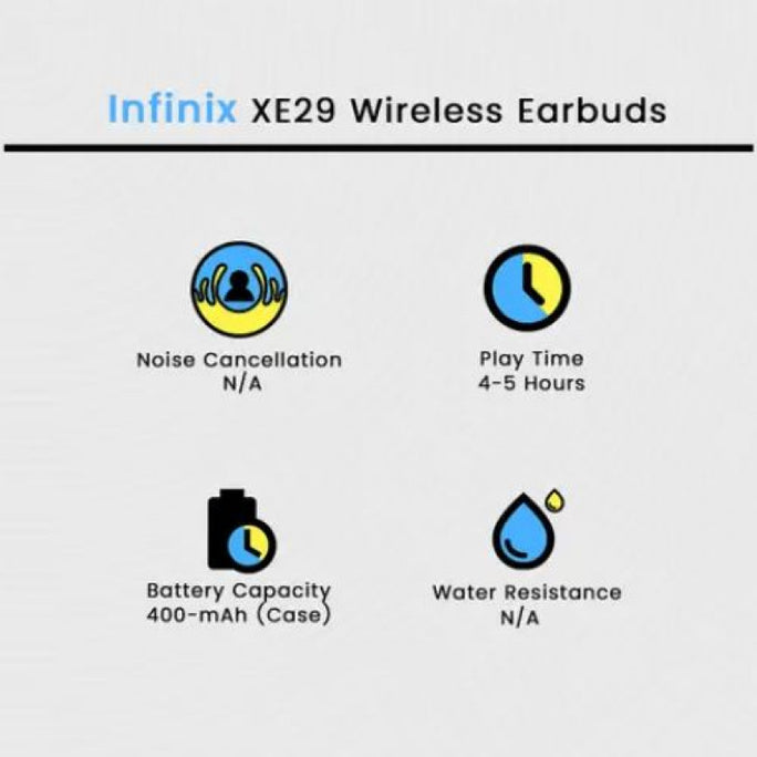 Infinix XE29 Wireless Earbuds With Official Warranty