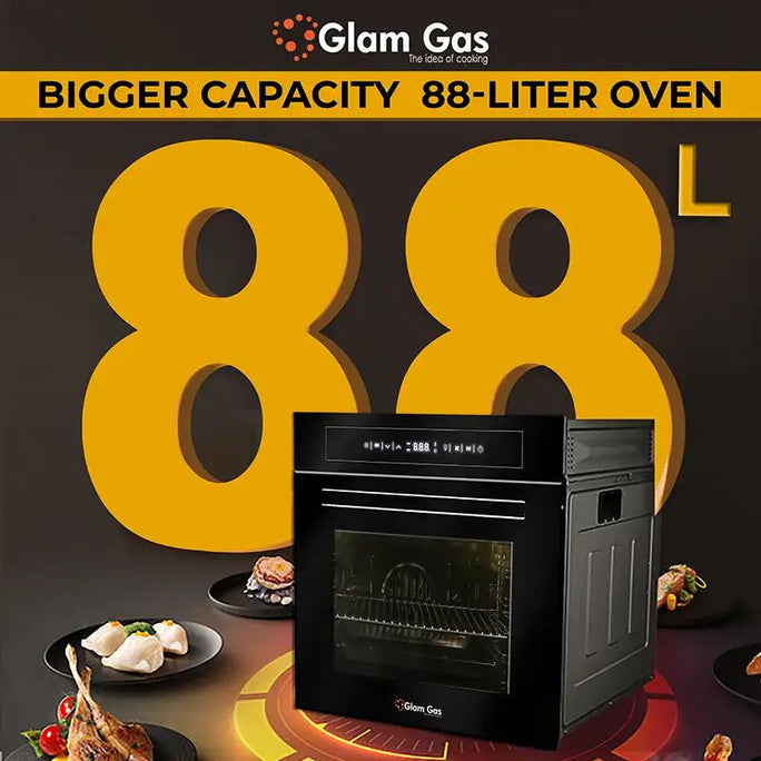 Glam Gas A68-SF3 Built-in Oven 88L Large Capacity Oven With Official Warranty