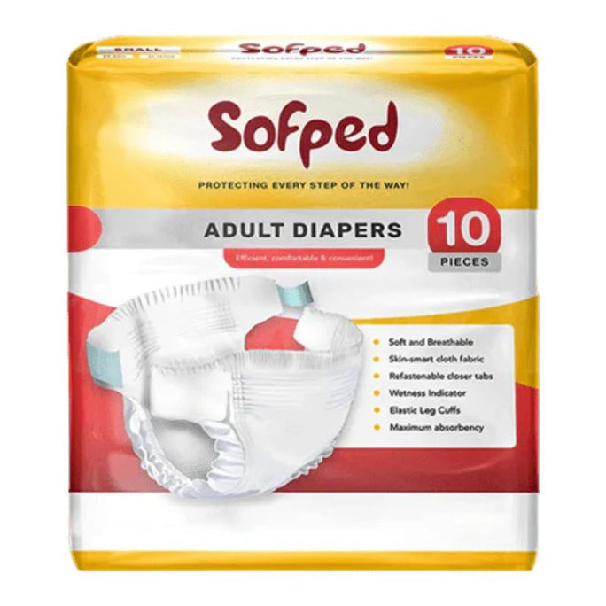 Sofped Adult Diaper Medium Pack 10 Pcs