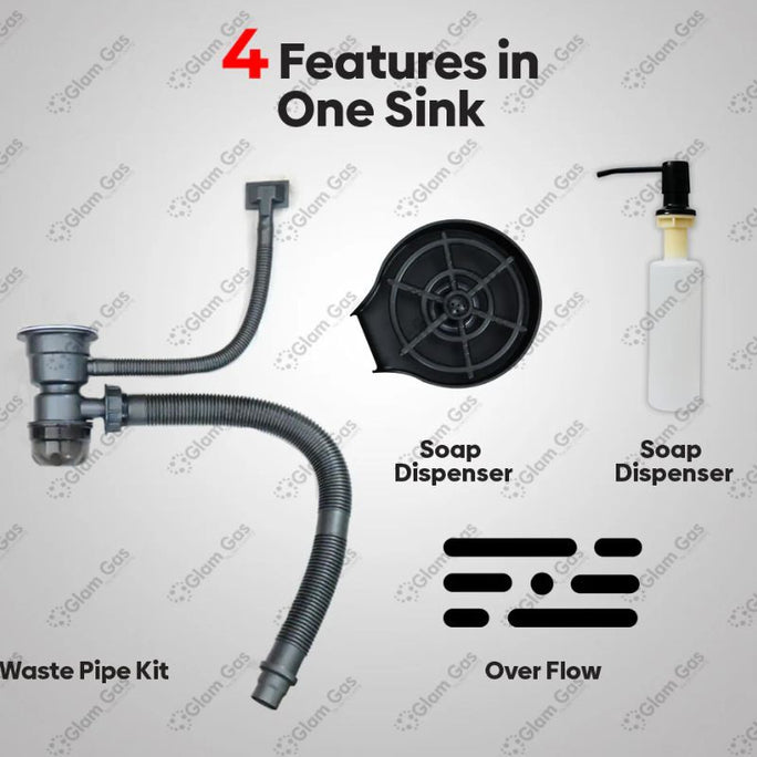 Glam Gas Life Style-57 Texture BK Built In Sink