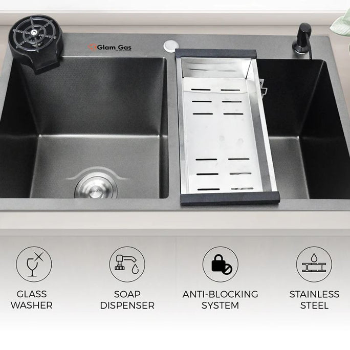 Glam Gas Life Style-57 Texture BK Built In Sink