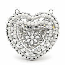 Milli Legacy B044 Luxury Heart Shaped Bridal Clutch For Women