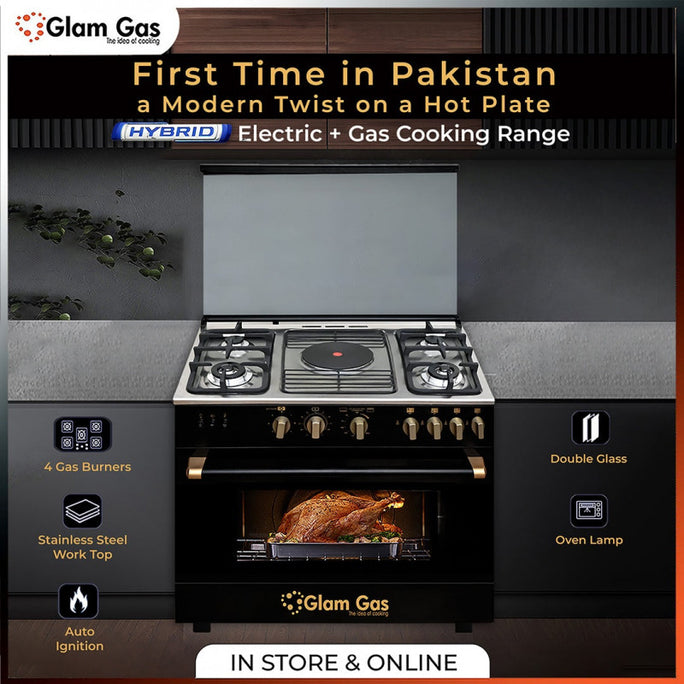 Glam Gas Cooking Range Hybrid 34 With Official Warranty