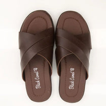 Black Camel Crossover Slippers For Men