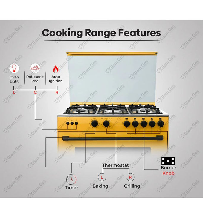 Glam Gas Chef 34 (Gas) Cooking Range With Official Warranty