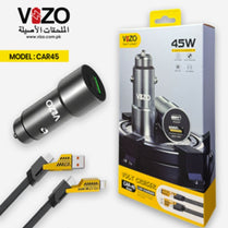 Vizo CAR45 Volt Series 45W Dual-Port Smart Car Charger with V999 4-in-1 Cable