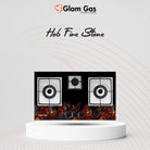 Glam Gas Fire Stone Square Built In Hobs With Glass Body With Official Warranty