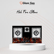 Glam Gas Fire Stone Square Built In Hobs With Glass Body With Official Warranty